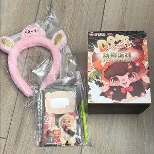 Domi Zoo Party Blind Box with Monsters Headband and Notebook Bundle